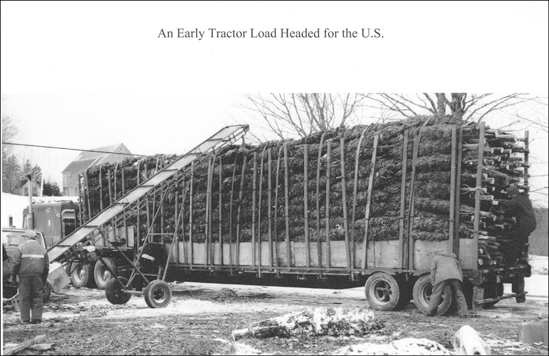 An early tractor load headed to the USA
