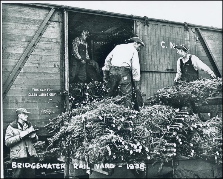 Loading a boxcar in Bridgewater - 1938